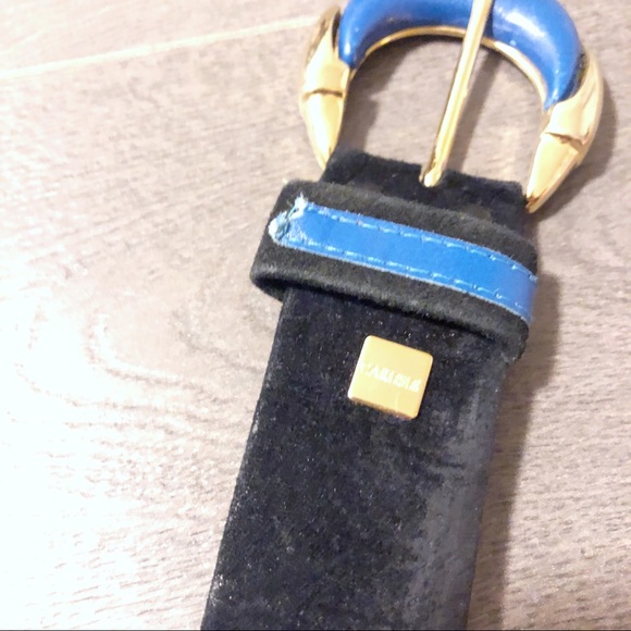 Carlisle black suede gold/blue buckle belt! - Picture 4 of 7